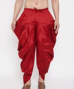 Vastramay Men's Maroon Dhoti Pants