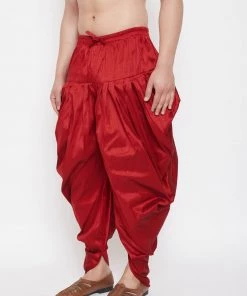 Vastramay Men's Maroon Dhoti Pants