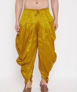 Vastramay Men's Mustard Dhoti Pants