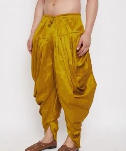 Vastramay Men's Mustard Dhoti Pants