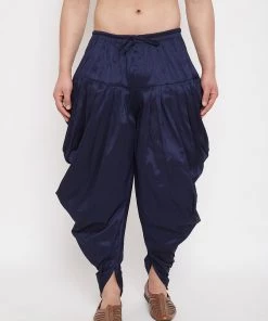 Vastramay Men's Navy Blue Dhoti Pants