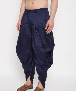 Vastramay Men's Navy Blue Dhoti Pants