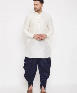 Vastramay Men's Navy Blue Dhoti Pants 12 Vastramay Men's Navy Blue Dhoti Pants