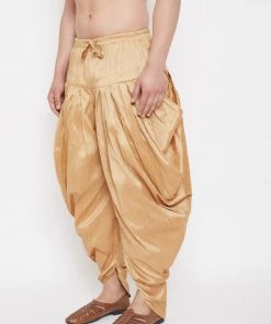 Vastramay Men's Rose Gold Dhoti Pants 9 Vastramay Men's Rose Gold Dhoti Pants