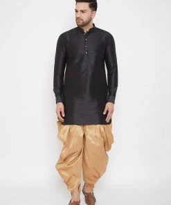 Vastramay Men's Rose Gold Dhoti Pants 12 Vastramay Men's Rose Gold Dhoti Pants