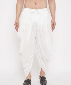 Vastramay Men's White Dhoti Pants