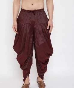 Vastramay Men's Brown Dhoti Pants