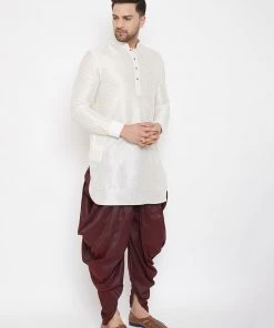 Vastramay Men's Brown Dhoti Pants