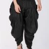 Vastramay Men's Black Cotton Silk Blend Dhoti