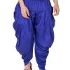 Vastramay Men's Blue Cotton Silk Blend Dhoti