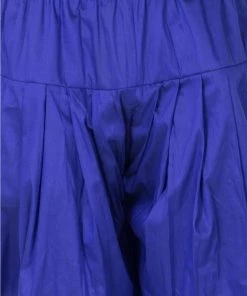 Vastramay Men's Blue Cotton Silk Blend Dhoti