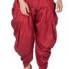 Vastramay Men's Maroon Cotton Silk Blend Dhoti 2 Vastramay Men's Maroon Cotton Silk Blend Dhoti