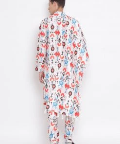 Vastramay Digital Tribal Printed Silk Blend Kurta, Pyjama & Dupatta Set 10 Vastramay Digital Tribal Printed Silk Blend Kurta, Pyjama & Dupatta Set