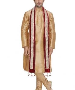 Vastramay Buy 1 Get 1 Men's Maroon Velvet Dupatta