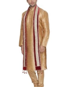 Vastramay Buy 1 Get 1 Men's Maroon Velvet Dupatta