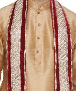 Vastramay Buy 1 Get 1 Men's Maroon Velvet Dupatta