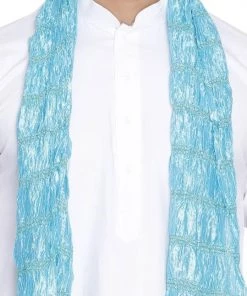 Vastramay Men's Blue Viscose Dupatta