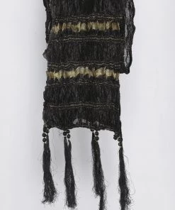 Vastramay Men's Black Viscose Dupatta 9 Vastramay Men's Black Viscose Dupatta