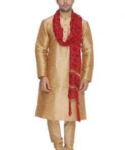 Vastramay Men's Maroon Viscose Dupatta