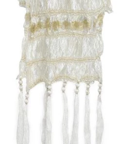 VASTRAMAY Men's White Viscose Dupatta