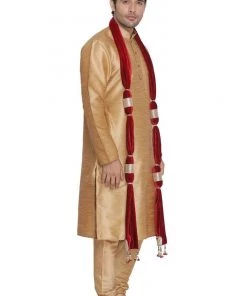 Vastramay Men's Maroon Velvet Dupatta
