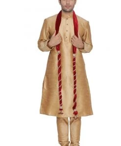 Vastramay Men's Maroon Velvet Dupatta
