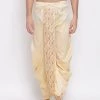 Vastramay Men's Gold Embroidered Dhoti Pant