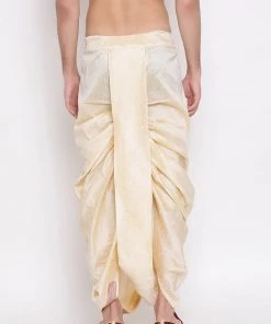 Vastramay Men's Gold Embroidered Dhoti Pant 11 Vastramay Men's Gold Embroidered Dhoti Pant