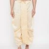Vastramay Men's Gold Embroidred Dhoti