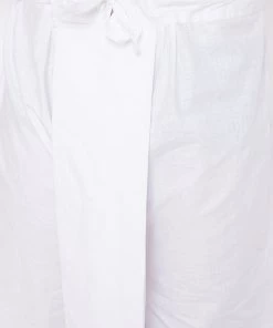 Vastramay Men's White Traditional Dhoti