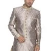VASTRAMAY Men's Gold Silk Blend Sherwani -Only Top Buy 1 Get 1