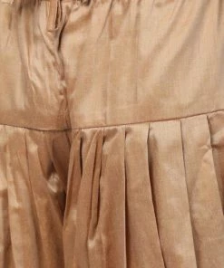 Vastramay Men's Beige Silk Blend Sherwani Set Sherwani/Indowestern Sets