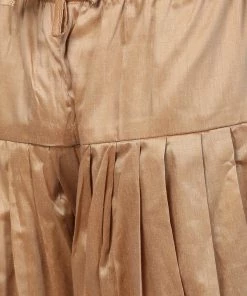 Vastramay Men's Maroon Silk Blend Sherwani Set