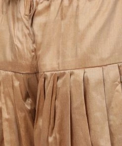 Vastramay Men's Orange Silk Blend Sherwani Set