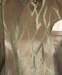 VASTRAMAY Men's Bronze Silk Blend Sherwani Only Top