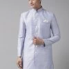 Vastramay VSTRAMAY Men's Lavender Silk Blend Sherwani Top Sherwani/Indowestern Sets