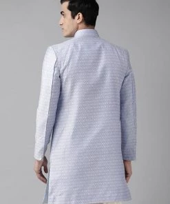 Vastramay VSTRAMAY Men's Lavender Silk Blend Sherwani Top Sherwani/Indowestern Sets