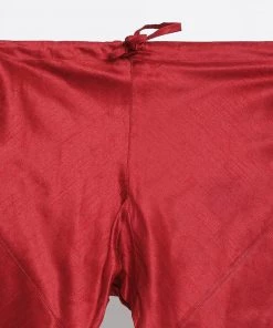 Vastramay Jacket Kurta Sets Men's Maroon Cotton Silk Blend Kurta, Ethnic Jacket And Pyjama Set