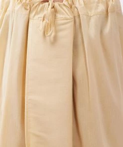 Vastramay Men's Maroon And Gold Solid Silk Blend Kurta And Dhoti With Cream Nehru Jacket