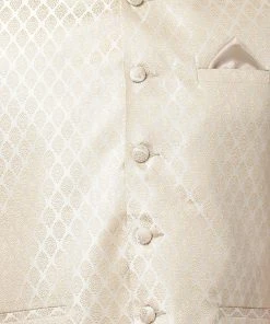 Vastramay Men's Pink Cotton Silk Blend Kurta, Ethnic Jacket And Pyjama Set