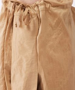 VASTRAMAY Men's Rose Gold Solid Silk Blend Kurta And Dhoti With Gold Nehru Jacket Kurta Sets