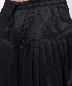 VASTRAMAY Men's Maroon Banarasi Nehru Jacket With Mustard And Black Silk Kurta And Dhoti Set 14 VASTRAMAY Men's Maroon Banarasi Nehru Jacket With Mustard And Black Silk Kurta And Dhoti Set