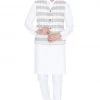 Vastramay Men's White Cotton Kurta, Ethnic Jacket And Pyjama Set