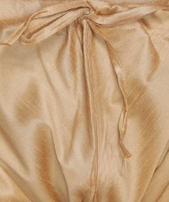 VASTRAMAY Men's Blue Cotton Silk Blend Kurta, Ethnic Jacket And Pyjama Set Jacket Kurta Sets