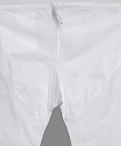 Vastramay Men's White Cotton Blend Kurta, Ethnic Jacket And Pyjama Set