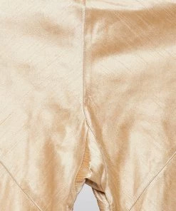 Vastramay Men's Green Cotton Silk Blend Kurta, Ethnic Jacket And Pyjama Set