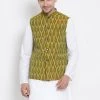 Buy 1 Get 1 VASTRAMAY Men's Green Cotton Ethnic Jacket