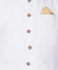 Vastramay Buy 1 Get 1 Men's White Cotton Ethnic Jacket