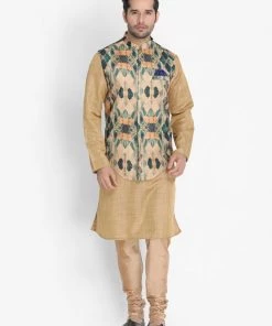 VASTRAMAY Men's Multicolor Silk Blend Ethnic Jacket 12 VASTRAMAY Men's Multicolor Silk Blend Ethnic Jacket