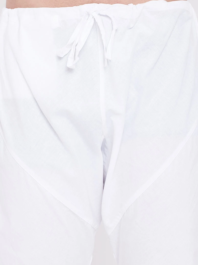 Vastramay Men's Beige, Pink And White Cotton Blend Jacket, Kurta And Pyjama Set Kurta Sets 8 Vastramay Men's Beige, Pink And White Cotton Blend Jacket, Kurta And Pyjama Set Kurta Sets